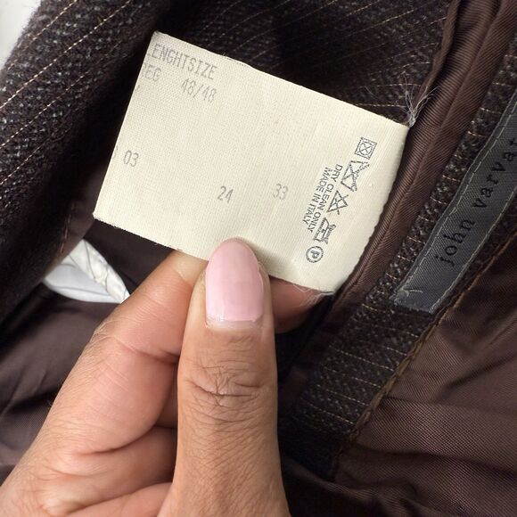 John Varvatos Jacket Wool Blazer Sport Coat Mens EU 48 USA 38 Italy Made Preppy - Picture 16 of 16